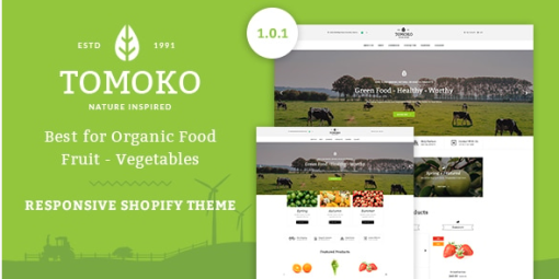 Tomoko Organic Food Fruit Responsive Shopify Theme