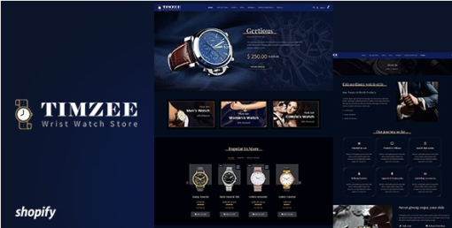 Time zee Shopify Watch Store Dark Jewelry Theme